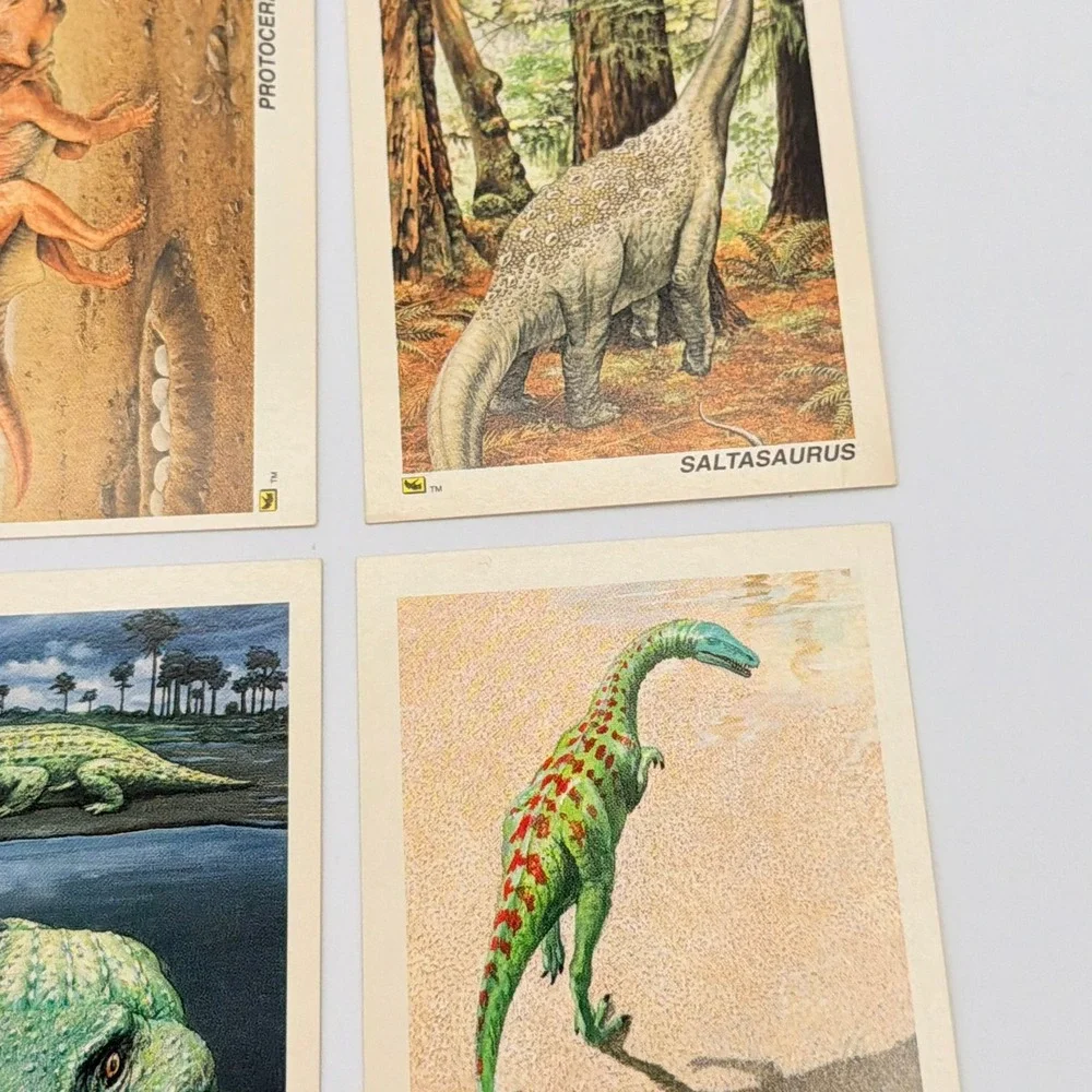 DinoCardz Trading Cards Kids OS Multi Excellent 1992 Vintage Dinosaur Lot 8pc